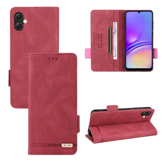 For Samsung Galaxy A05 Magnetic Clasp Leather Phone Case(Red)