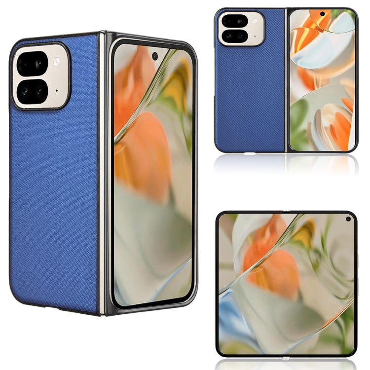 For Google Pixel 9 Pro Fold PU Leather PC Phone Case(Blue) by buy2fix