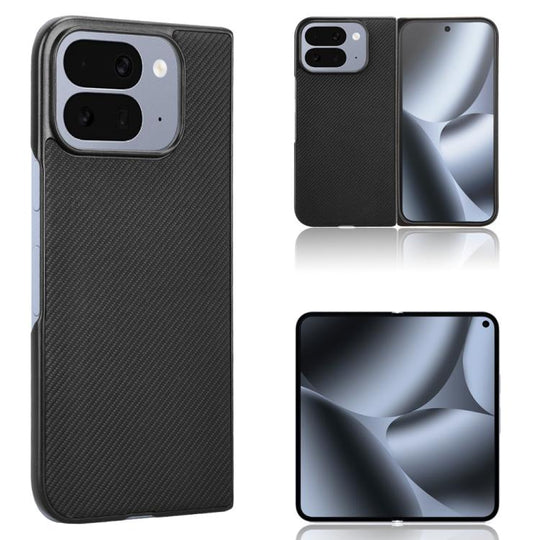 For Google Pixel 10 Pro Fold PU Leather PC Phone Case(Black)