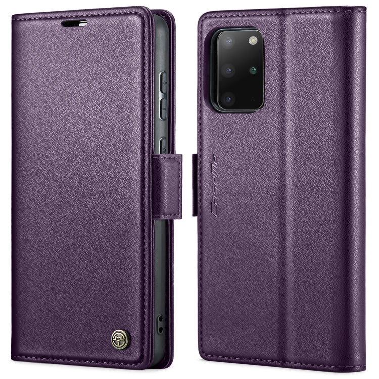 For Samsung Galaxy S20+ CaseMe 023 Butterfly Buckle Litchi Texture RFID Anti-theft Leather Phone Case(Pearly Purple) by CaseMe