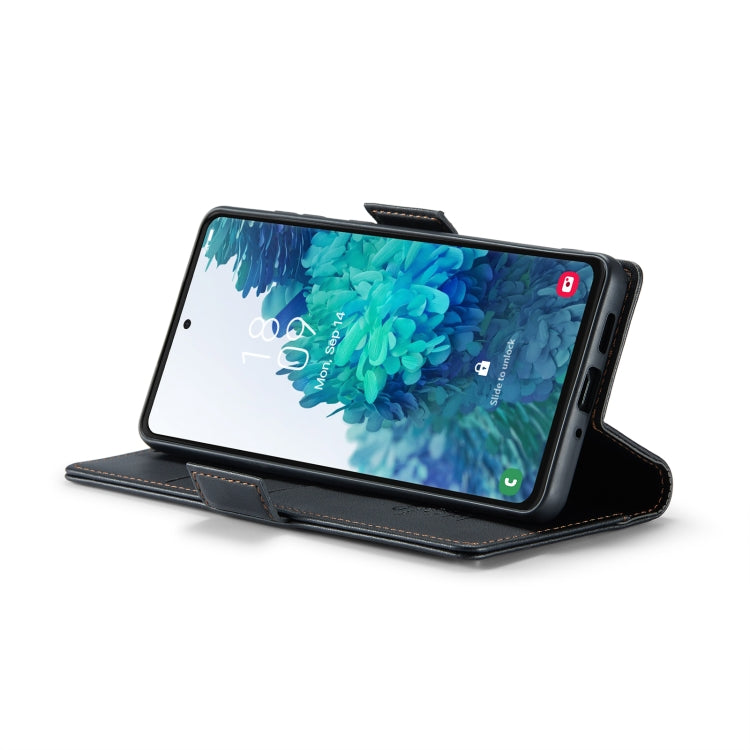 For Samsung Galaxy S20 FE CaseMe 023 Butterfly Buckle Litchi Texture RFID Anti-theft Leather Phone Case(Black) by CaseMe