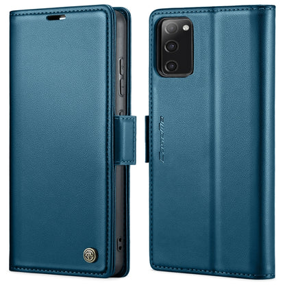 For Samsung Galaxy S20 FE CaseMe 023 Butterfly Buckle Litchi Texture RFID Anti-theft Leather Phone Case(Blue) by CaseMe