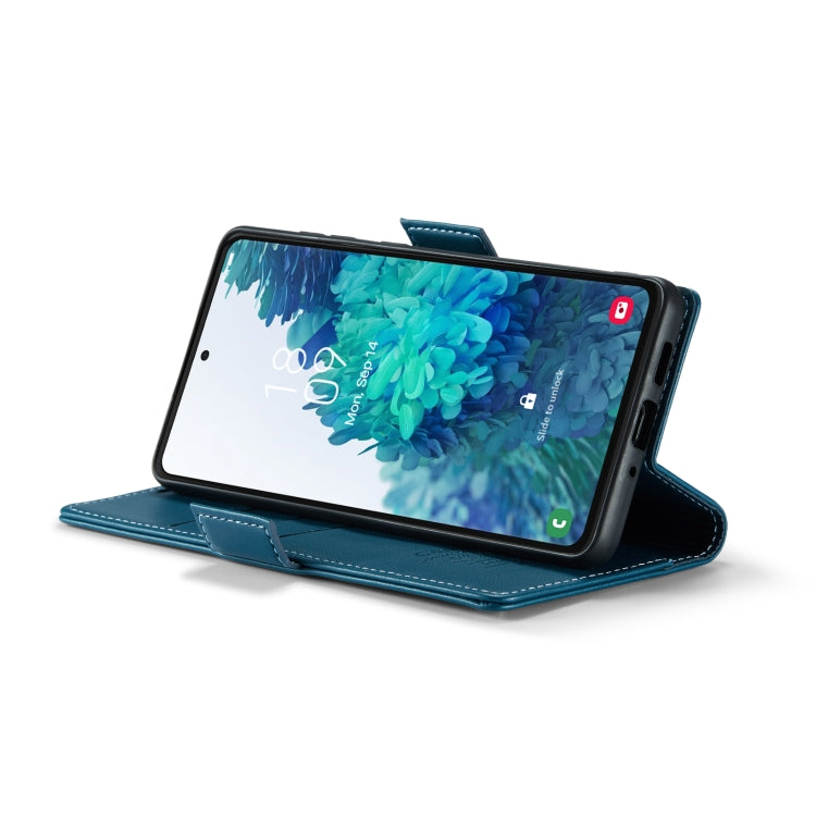 For Samsung Galaxy S20 FE CaseMe 023 Butterfly Buckle Litchi Texture RFID Anti-theft Leather Phone Case(Blue) by CaseMe