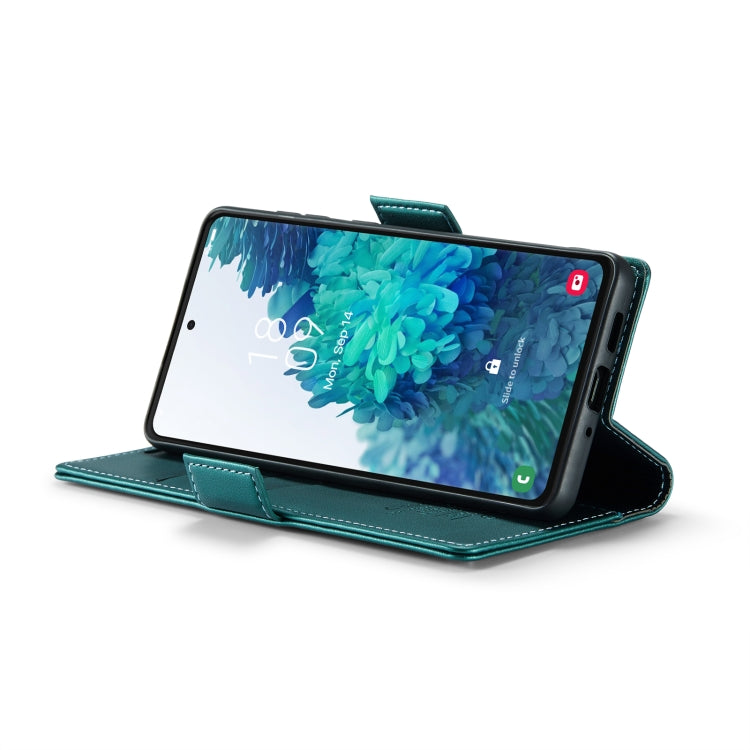 For Samsung Galaxy S20 FE CaseMe 023 Butterfly Buckle Litchi Texture RFID Anti-theft Leather Phone Case(Pearly Blue) by CaseMe