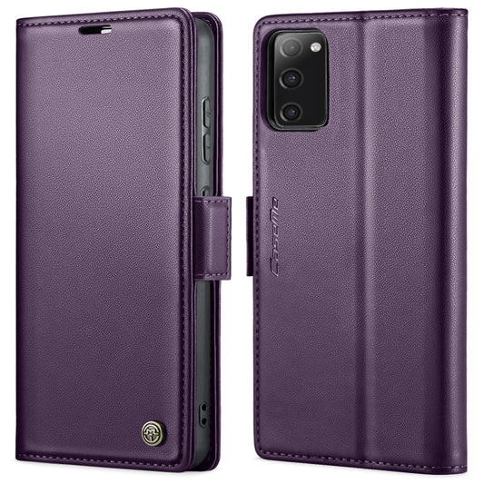 For Samsung Galaxy S20 FE CaseMe 023 Butterfly Buckle Litchi Texture RFID Anti-theft Leather Phone Case(Pearly Purple) by CaseMe