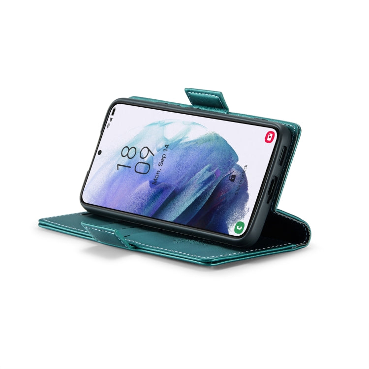 For Samsung Galaxy S21+ 5G CaseMe 023 Butterfly Buckle Litchi Texture RFID Anti-theft Leather Phone Case(Pearly Blue) by CaseMe