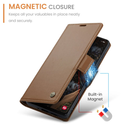 For Samsung Galaxy A30s / A50s / A50 CaseMe 023 Butterfly Buckle Litchi Texture RFID Anti-theft Leather Phone Case(Brown) by CaseMe