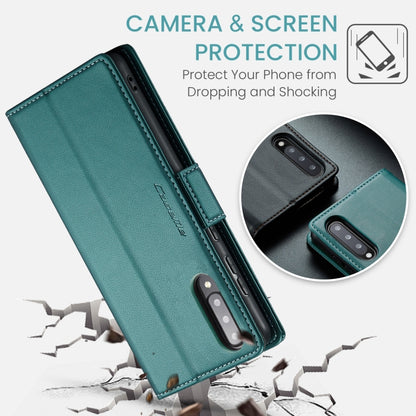 For Samsung Galaxy A30s / A50s / A50 CaseMe 023 Butterfly Buckle Litchi Texture RFID Anti-theft Leather Phone Case(Pearly Blue) by CaseMe