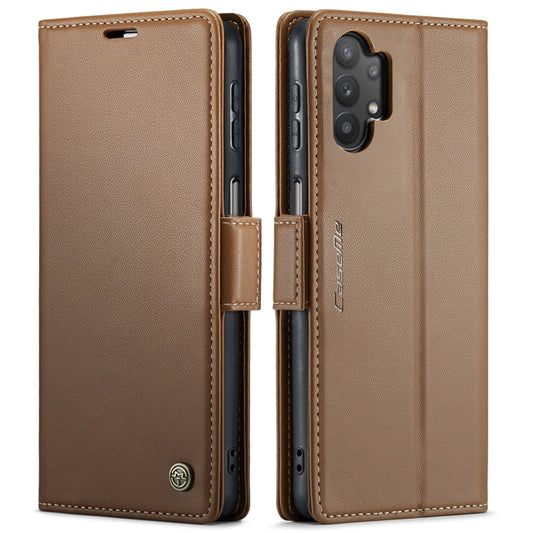For Samsung Galaxy A32 5G / M32 5G CaseMe 023 Butterfly Buckle Litchi Texture RFID Anti-theft Leather Phone Case(Brown) by CaseMe