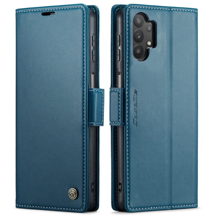 For Samsung Galaxy A32 5G / M32 5G CaseMe 023 Butterfly Buckle Litchi Texture RFID Anti-theft Leather Phone Case(Blue) by CaseMe