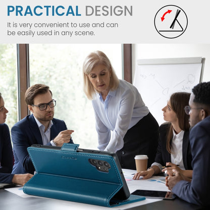 For Samsung Galaxy A32 5G / M32 5G CaseMe 023 Butterfly Buckle Litchi Texture RFID Anti-theft Leather Phone Case(Blue) by CaseMe