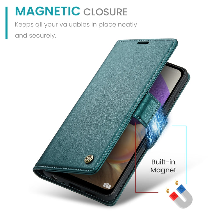 For Samsung Galaxy A32 5G / M32 5G CaseMe 023 Butterfly Buckle Litchi Texture RFID Anti-theft Leather Phone Case(Pearly Blue) by CaseMe