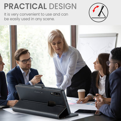 For Samsung Galaxy A40 CaseMe 023 Butterfly Buckle Litchi Texture RFID Anti-theft Leather Phone Case(Black) by CaseMe