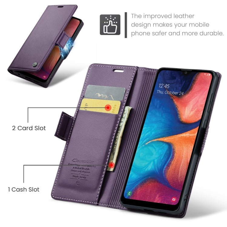 For Samsung Galaxy A40 CaseMe 023 Butterfly Buckle Litchi Texture RFID Anti-theft Leather Phone Case(Pearly Purple) - Galaxy Phone Cases by CaseMe | Online Shopping UK | buy2fix
