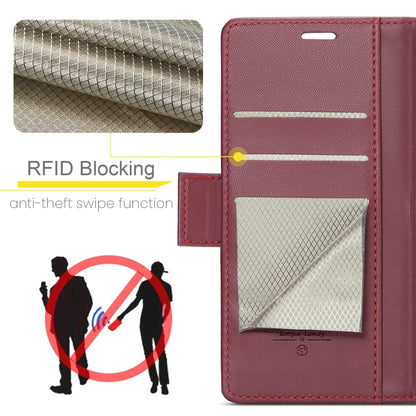 For Samsung Galaxy A71 4G CaseMe 023 Butterfly Buckle Litchi Texture RFID Anti-theft Leather Phone Case(Wine Red) - Galaxy Phone Cases by CaseMe | Online Shopping UK | buy2fix