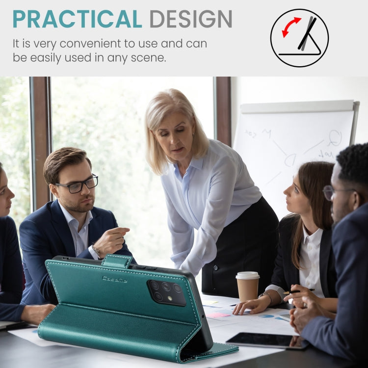 For Samsung Galaxy A71 4G CaseMe 023 Butterfly Buckle Litchi Texture RFID Anti-theft Leather Phone Case(Pearly Blue) by CaseMe