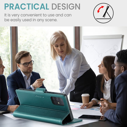 For Samsung Galaxy A71 4G CaseMe 023 Butterfly Buckle Litchi Texture RFID Anti-theft Leather Phone Case(Pearly Blue) by CaseMe