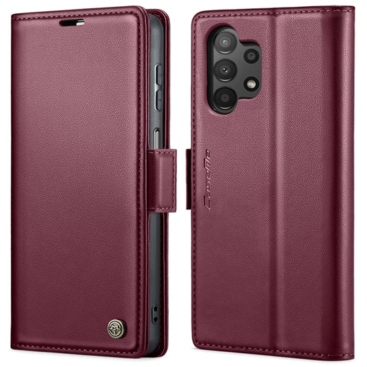 For Samsung Galaxy A13 4G/5G/A04s/A04/M13 5G CaseMe 023 Butterfly Buckle Litchi Texture RFID Anti-theft Leather Phone Case(Wine Red) by CaseMe