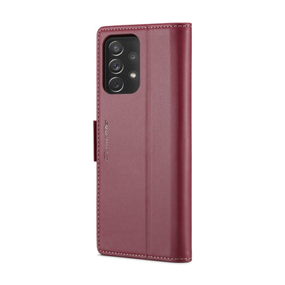 For Samsung Galaxy A72 CaseMe 023 Butterfly Buckle Litchi Texture RFID Anti-theft Leather Phone Case(Wine Red) - Galaxy Phone Cases by CaseMe | Online Shopping UK | buy2fix