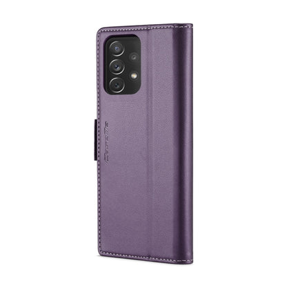 For Samsung Galaxy A72 CaseMe 023 Butterfly Buckle Litchi Texture RFID Anti-theft Leather Phone Case(Pearly Purple) by CaseMe