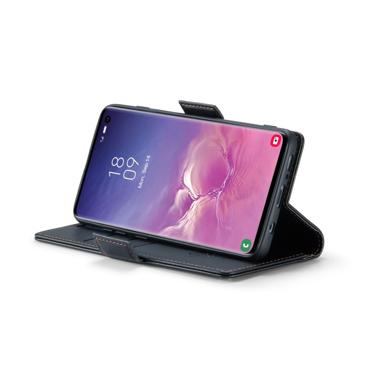 For Samsung Galaxy S10 CaseMe 023 Butterfly Buckle Litchi Texture RFID Anti-theft Leather Phone Case(Black) by CaseMe