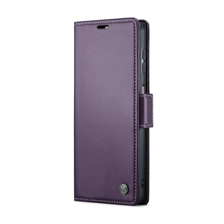 For Samsung Galaxy A14 4G/5G CaseMe 023 Butterfly Buckle Litchi Texture RFID Anti-theft Leather Phone Case(Pearly Purple) by CaseMe