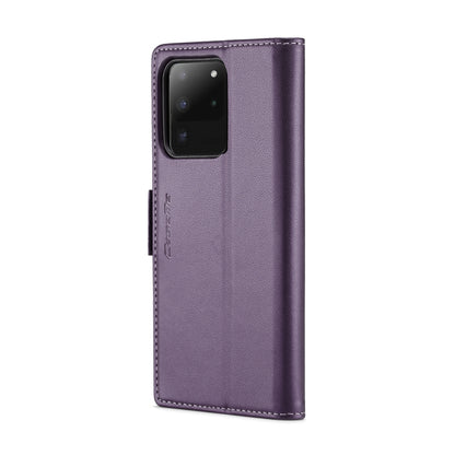 For Samsung Galaxy S20 Ultra CaseMe 023 Butterfly Buckle Litchi Texture RFID Anti-theft Leather Phone Case(Pearly Purple) by CaseMe