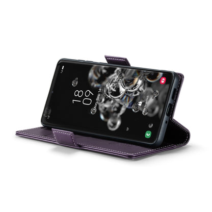 For Samsung Galaxy S20 Ultra CaseMe 023 Butterfly Buckle Litchi Texture RFID Anti-theft Leather Phone Case(Pearly Purple) by CaseMe