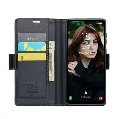 For Samsung Galaxy A15 4G/5G CaseMe 023 Butterfly Buckle Litchi Texture RFID Anti-theft Leather Phone Case(Black) - Galaxy Phone Cases by CaseMe | Online Shopping UK | buy2fix