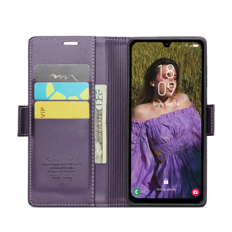 For Samsung Galaxy A15 4G/5G CaseMe 023 Butterfly Buckle Litchi Texture RFID Anti-theft Leather Phone Case(Pearly Purple) - Galaxy Phone Cases by CaseMe | Online Shopping UK | buy2fix