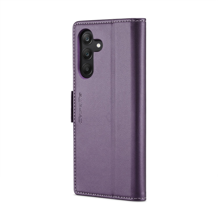 For Samsung Galaxy A25 5G CaseMe 023 Butterfly Buckle Litchi Texture RFID Anti-theft Leather Phone Case(Pearly Purple) - Galaxy Phone Cases by CaseMe | Online Shopping UK | buy2fix