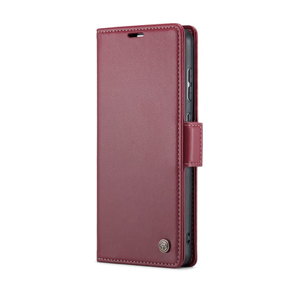 For Samsung Galaxy A55 CaseMe 023 Butterfly Buckle Litchi Texture RFID Anti-theft Leather Phone Case(Wine Red) - Galaxy Phone Cases by CaseMe | Online Shopping UK | buy2fix