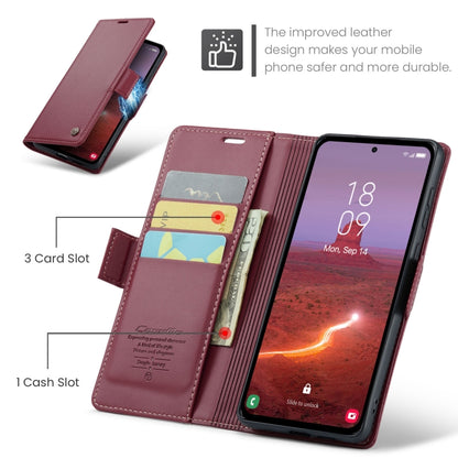 For Samsung Galaxy A55 CaseMe 023 Butterfly Buckle Litchi Texture RFID Anti-theft Leather Phone Case(Wine Red) - Galaxy Phone Cases by CaseMe | Online Shopping UK | buy2fix