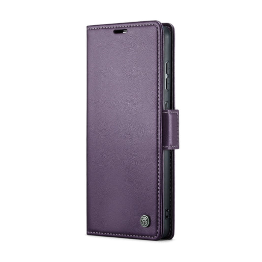 For Samsung Galaxy A55 CaseMe 023 Butterfly Buckle Litchi Texture RFID Anti-theft Leather Phone Case(Pearly Purple) by CaseMe