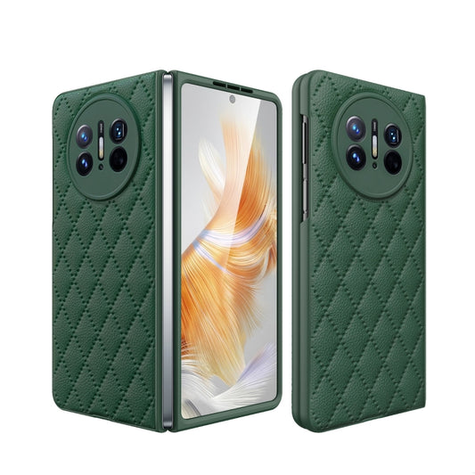 For Huawei Mate X3 Diamond Lattice Integrated Leather Phone Case(Green) - Huawei Cases by buy2fix | Online Shopping UK | buy2fix