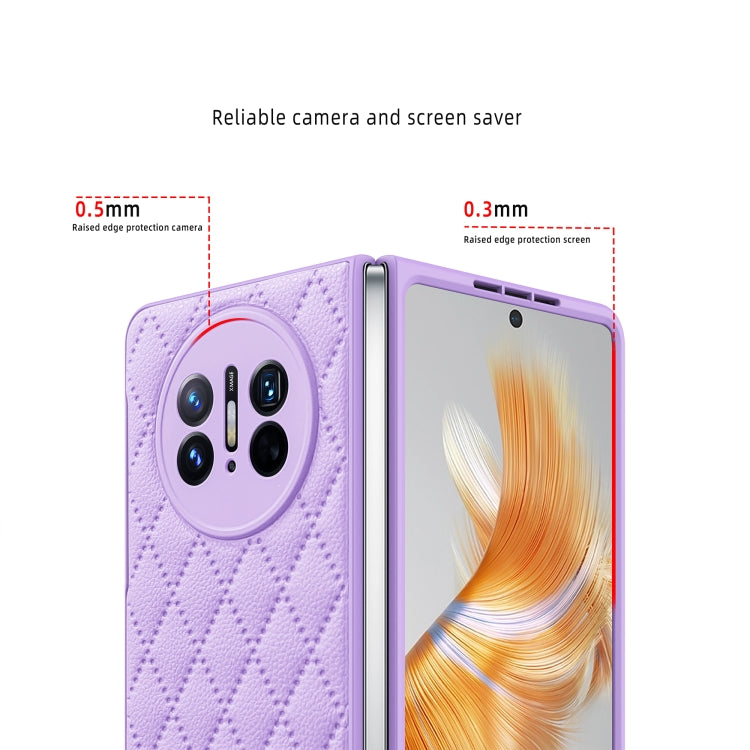 For Huawei Mate X3 Diamond Lattice Integrated Leather Phone Case(Black) - Huawei Cases by buy2fix | Online Shopping UK | buy2fix