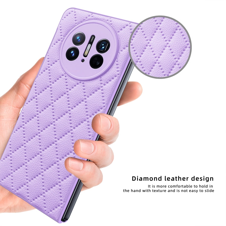 For Huawei Mate X3 Diamond Lattice Integrated Leather Phone Case(Pink) - Huawei Cases by buy2fix | Online Shopping UK | buy2fix