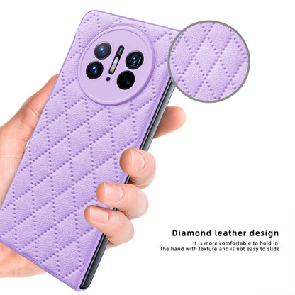 For Huawei Mate X3 Diamond Lattice Integrated Leather Phone Case(Pink) - Huawei Cases by buy2fix | Online Shopping UK | buy2fix