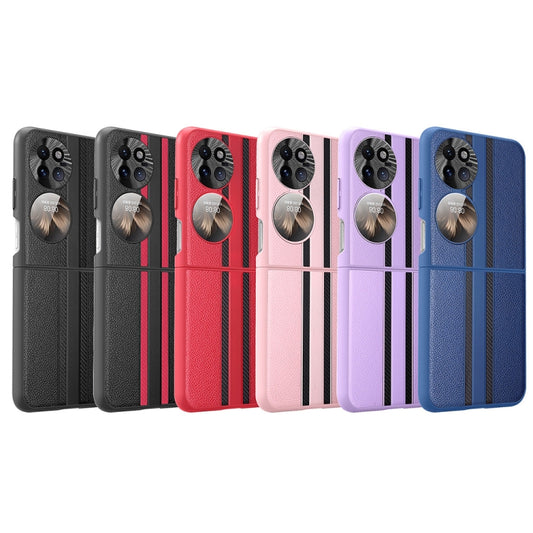 For Huawei P50 Pocket  Litchi Texture PU Shockproof Phone Case(Red) - Huawei Cases by buy2fix | Online Shopping UK | buy2fix