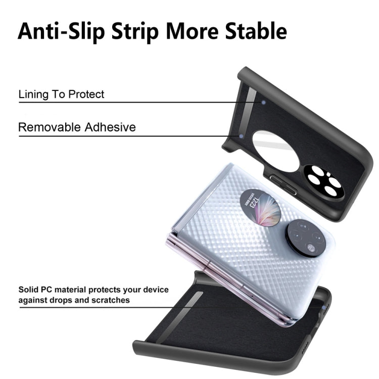 For Huawei P50 Pocket  Litchi Texture PU Shockproof Phone Case(Black) - Huawei Cases by buy2fix | Online Shopping UK | buy2fix