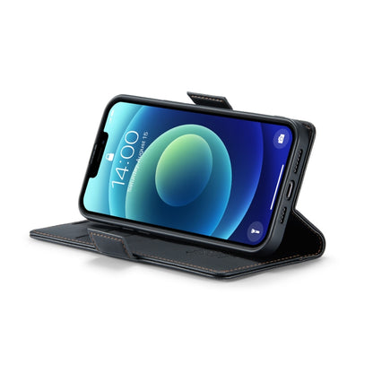 For iPhone 12 / 12 Pro CaseMe 023 Butterfly Buckle Litchi Texture RFID Anti-theft Leather Phone Case(Black) by CaseMe