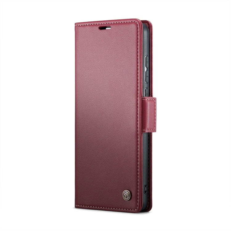 For Xiaomi Redmi 11A/12C CaseMe 023 Butterfly Buckle Litchi Texture RFID Anti-theft Leather Phone Case(Wine Red) - Xiaomi Cases by CaseMe | Online Shopping UK | buy2fix