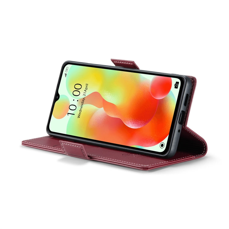 For Xiaomi Redmi 11A/12C CaseMe 023 Butterfly Buckle Litchi Texture RFID Anti-theft Leather Phone Case(Wine Red) - Xiaomi Cases by CaseMe | Online Shopping UK | buy2fix