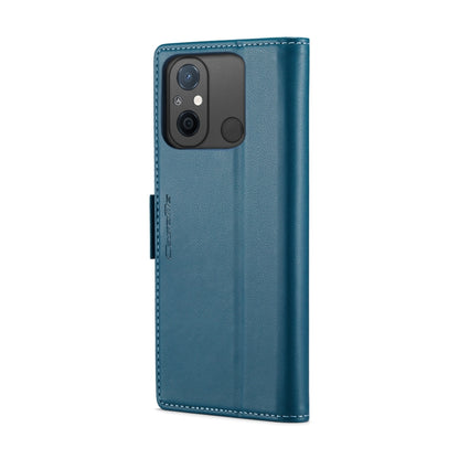 For Xiaomi Redmi 11A/12C CaseMe 023 Butterfly Buckle Litchi Texture RFID Anti-theft Leather Phone Case(Blue) - Xiaomi Cases by CaseMe | Online Shopping UK | buy2fix