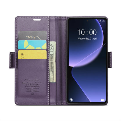 For Xiaomi 13T/13T Pro CaseMe 023 Butterfly Buckle Litchi Texture RFID Anti-theft Leather Phone Case(Pearly Purple) by CaseMe