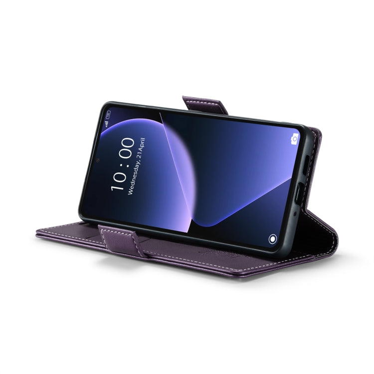 For Xiaomi 13T/13T Pro CaseMe 023 Butterfly Buckle Litchi Texture RFID Anti-theft Leather Phone Case(Pearly Purple) by CaseMe