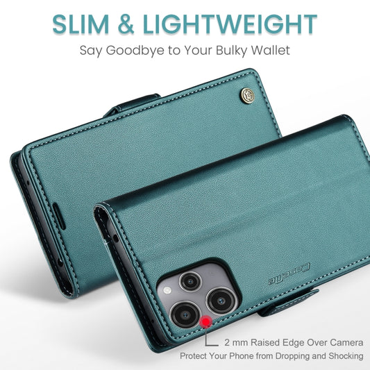 For Xiaomi Redmi 12 4G／12 5G／Note 12R／POCO M6 Pro 5G CaseMe 023 Butterfly Buckle Litchi Texture RFID Anti-theft Leather Phone Case(Pearly Blue) by CaseMe