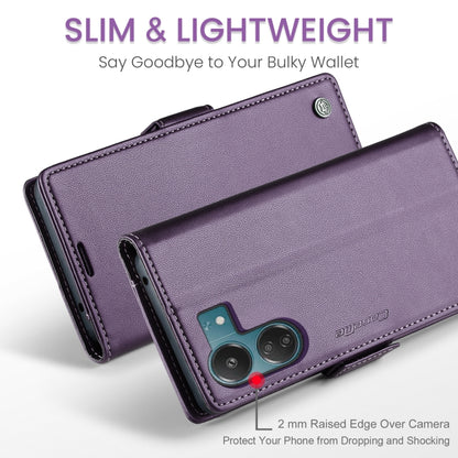 For Xiaomi Redmi 13C 4G / 13C 5G CaseMe 023 Butterfly Buckle Litchi Texture RFID Anti-theft Leather Phone Case(Pearly Purple) - Xiaomi Cases by CaseMe | Online Shopping UK | buy2fix