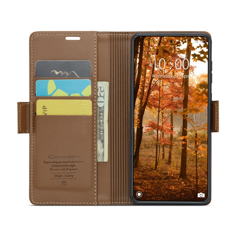 For Xiaomi 14 Pro CaseMe 023 Butterfly Buckle Litchi Texture RFID Anti-theft Leather Phone Case(Brown) - 14 Pro Cases by CaseMe | Online Shopping UK | buy2fix