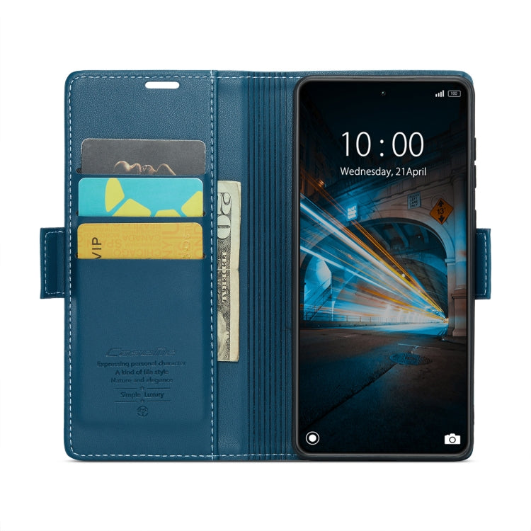 For Xiaomi 14 CaseMe 023 Butterfly Buckle Litchi Texture RFID Anti-theft Leather Phone Case(Blue) by CaseMe